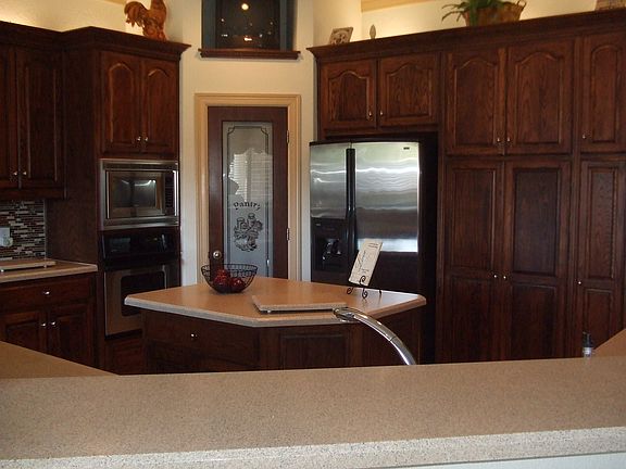 Kitchen with large walk in p