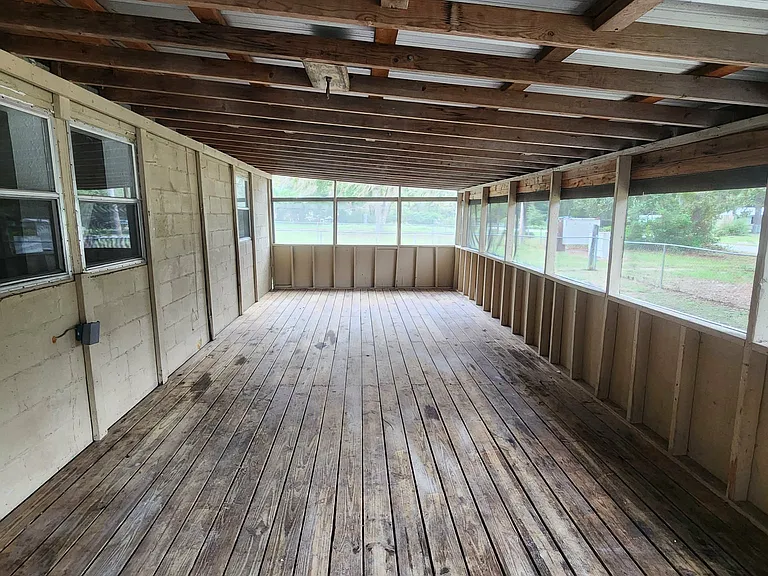 long front screened porch