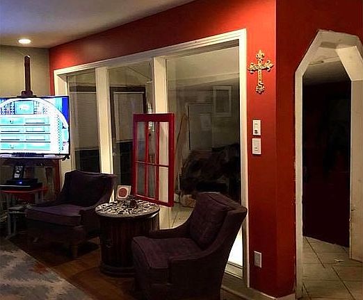 Floor to ceiling glass walls