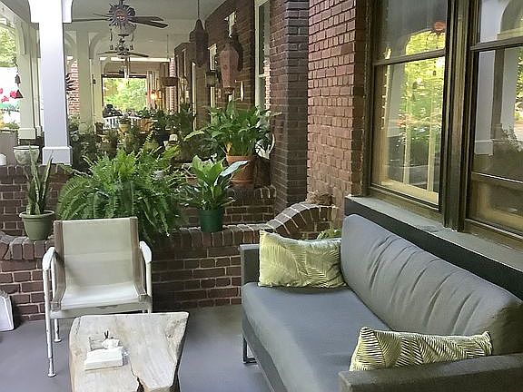 Deep covered Front Porch