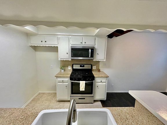 Kitchen with stainless steel appliances