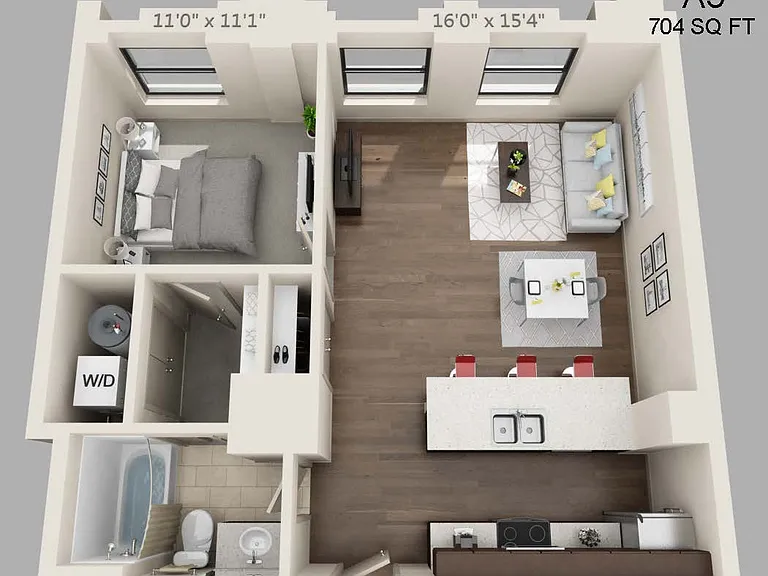 One Bed One Bath 704 sqft One Bed One Bath 704 sqft