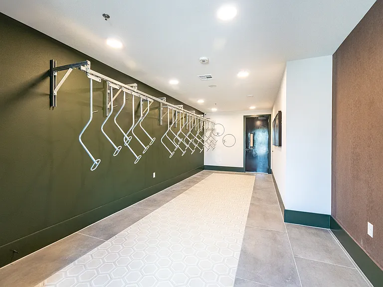 Convenient bike storage makes active living even easier.