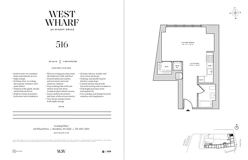 Floor plan Studio / 1 Bathroom