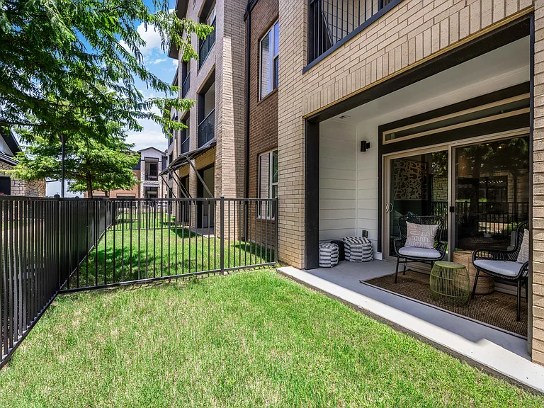 Model Patio and Fenced-in Yard