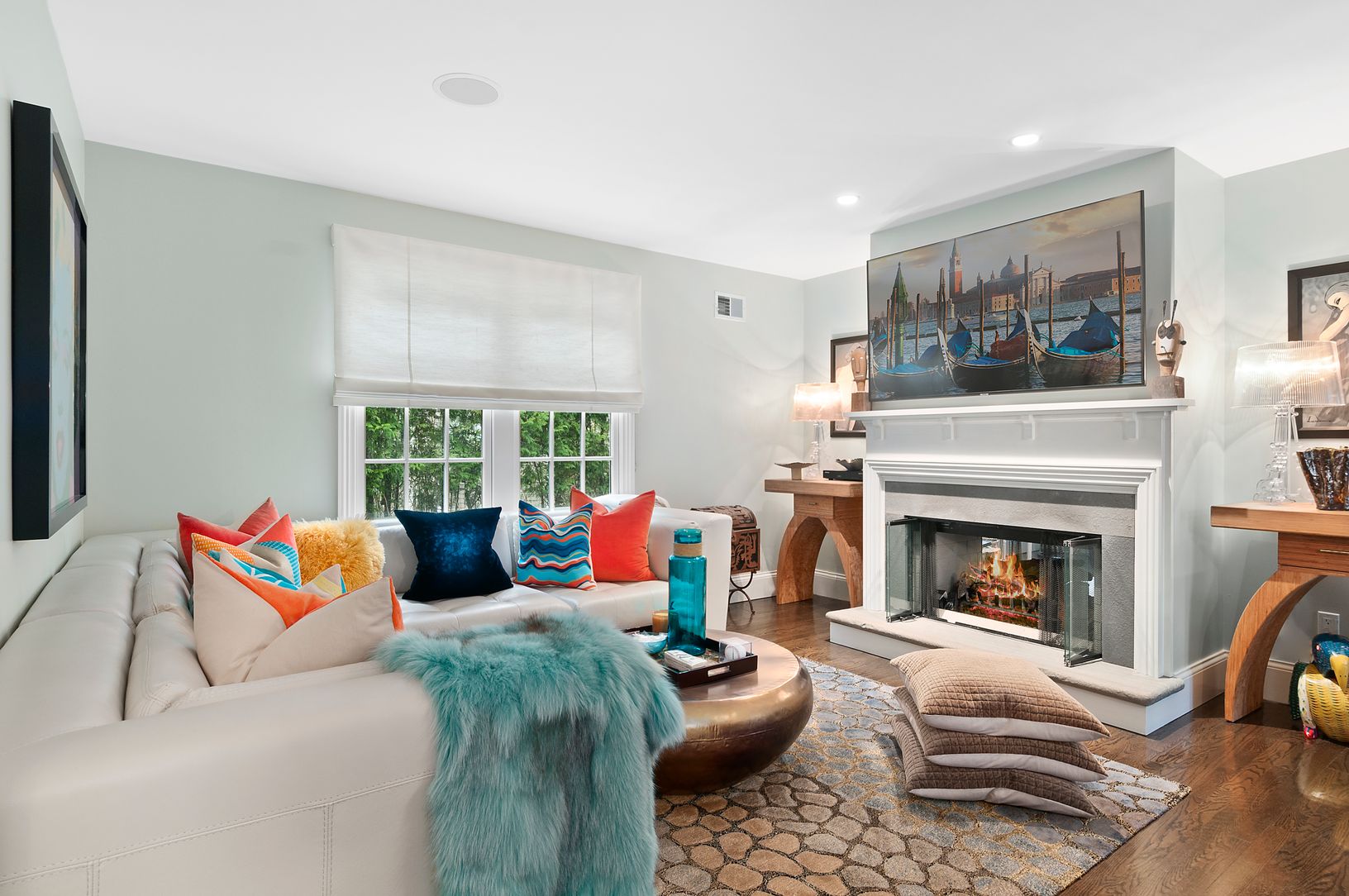 Double-Sided Fireplace