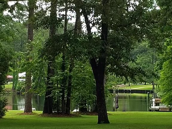 Water view across street from front porch.