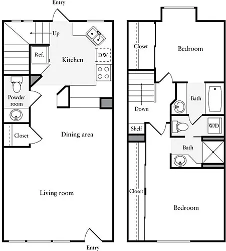 Floor plan 2 Bedrooms A