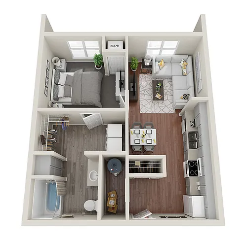Floor plan 1 Bedroom A