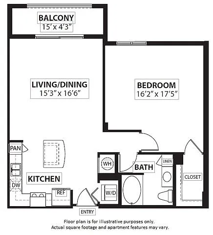 Floor plan A9 1 Bed 1 Bath