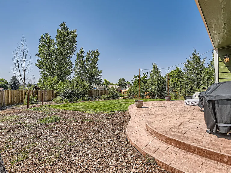 Spacious backyard