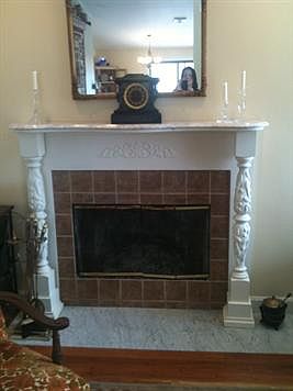 fireplace in living room