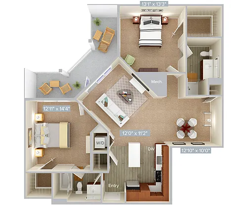 Floor plan B4-1-2-1670