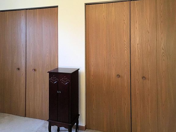 Extra-wide closets in the bedroom
