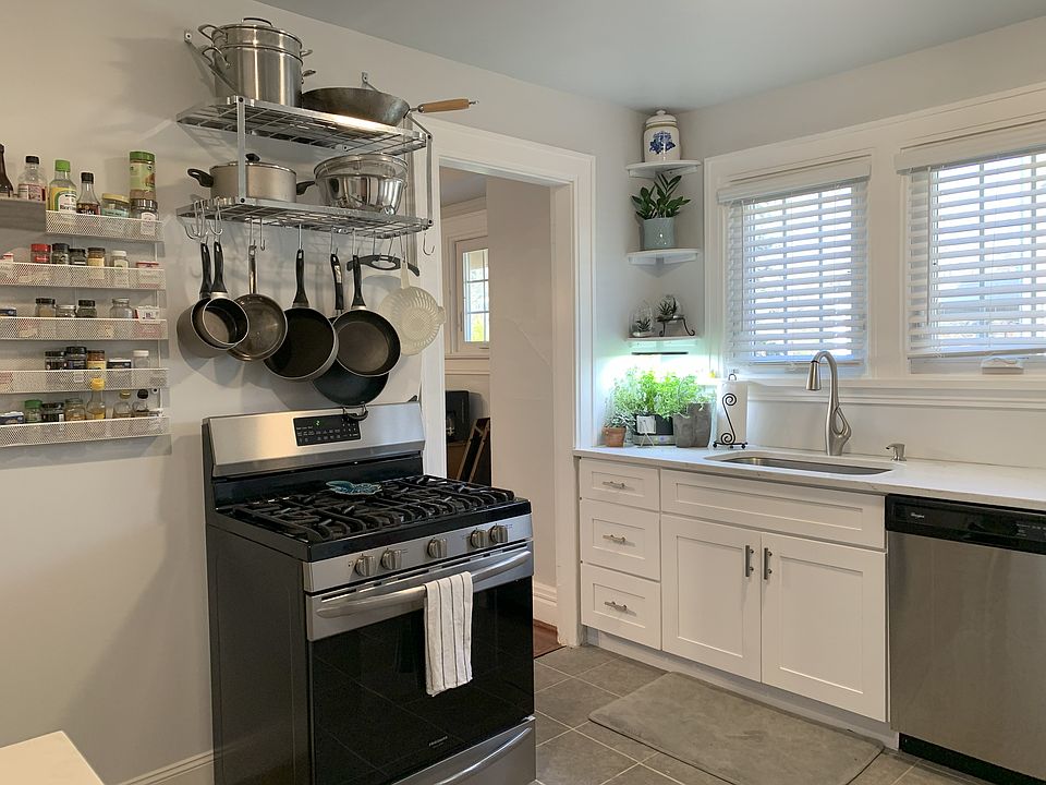 Kitchen facing the dining room entrance