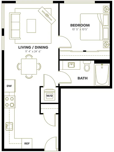 Floor plan 1X1 C8