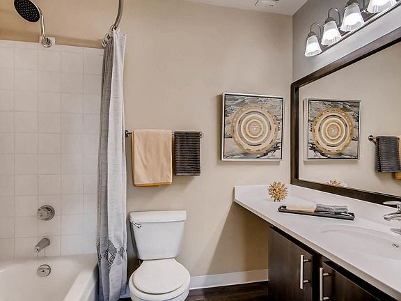 A Typical Bathroom at Eagles Landing at Church Ranch Apartments