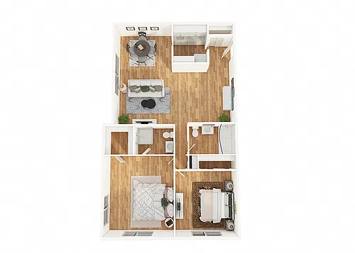 Floor plan Two Bedroom Deluxe