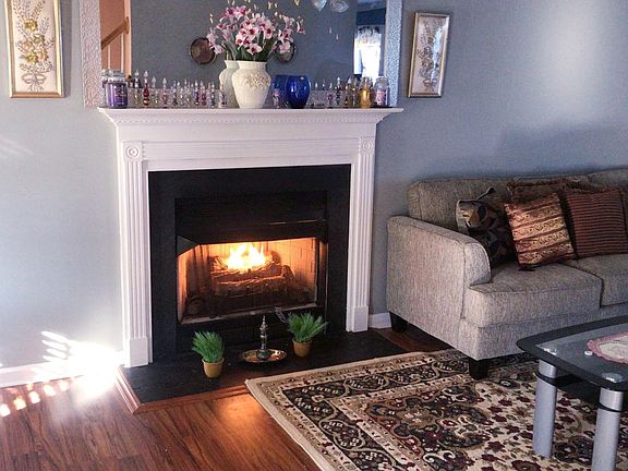 Gas fireplace in living room