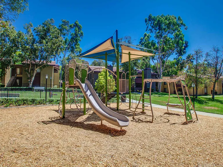 One of two playgrounds for children