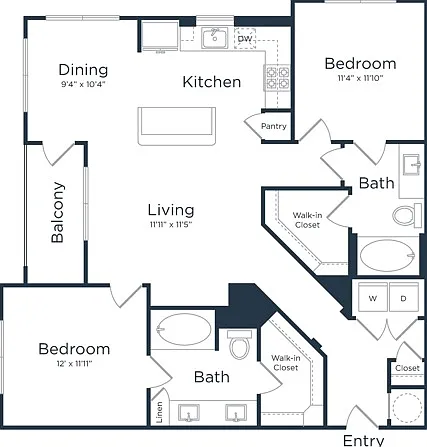 B1A | 2x2 | 1097 sq ft B1A | 2x2 | 1097 sq ft