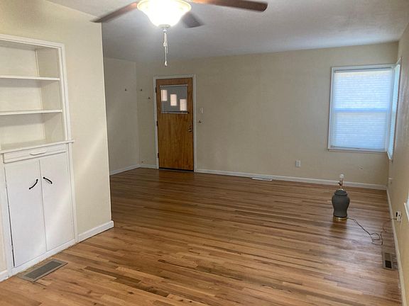 Front door and living area.