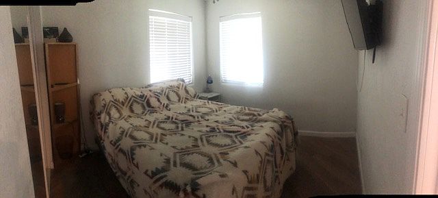 opposite view of bedroom.