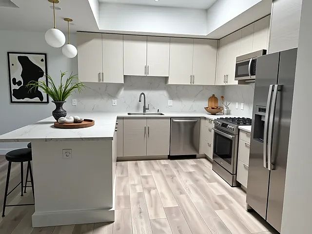 Large bright kitchen