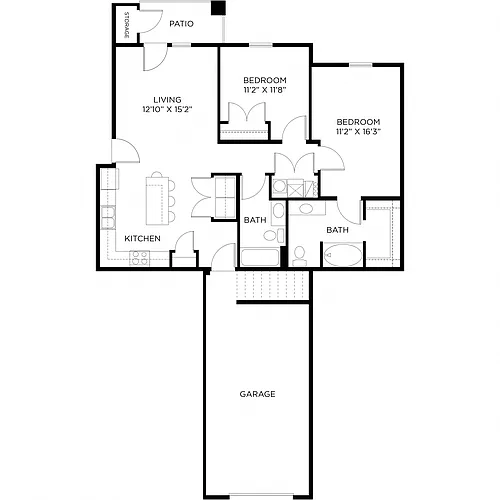 Floor plan Antelope-Main floor with attached garage