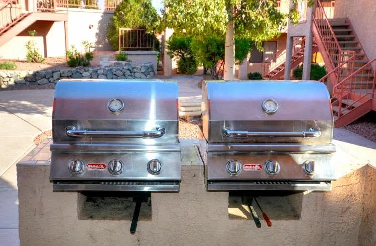 Community BBQs near pool