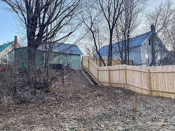 New fence from lower yard