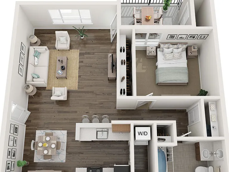 1A - 1x1 floor plan The McKenzie