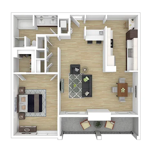 Floor plan 1x1X E