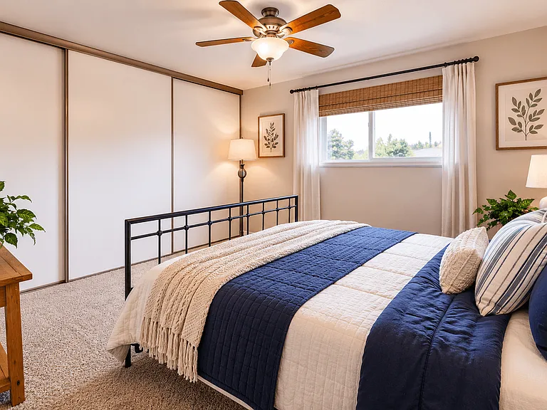A Standard Bedroom at Greentree Village Apartments