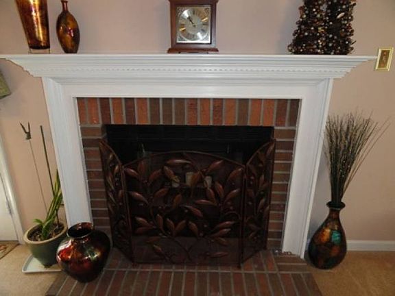 Wood burning fireplace