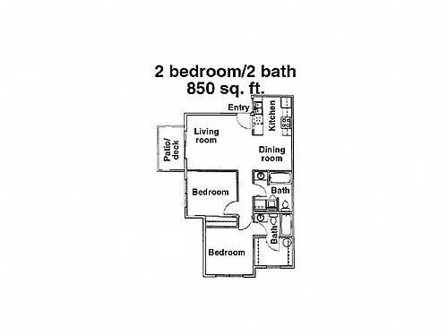 Floor plan Two-Bedroom