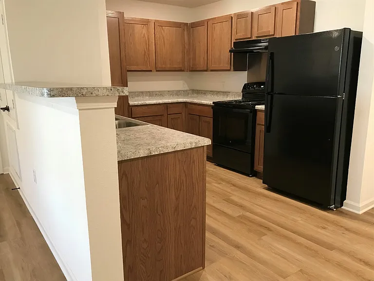 Kitchen w/Black Appliances