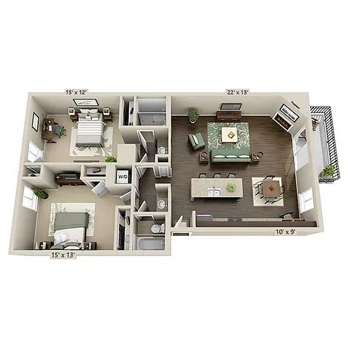 Floor plan B2B-R