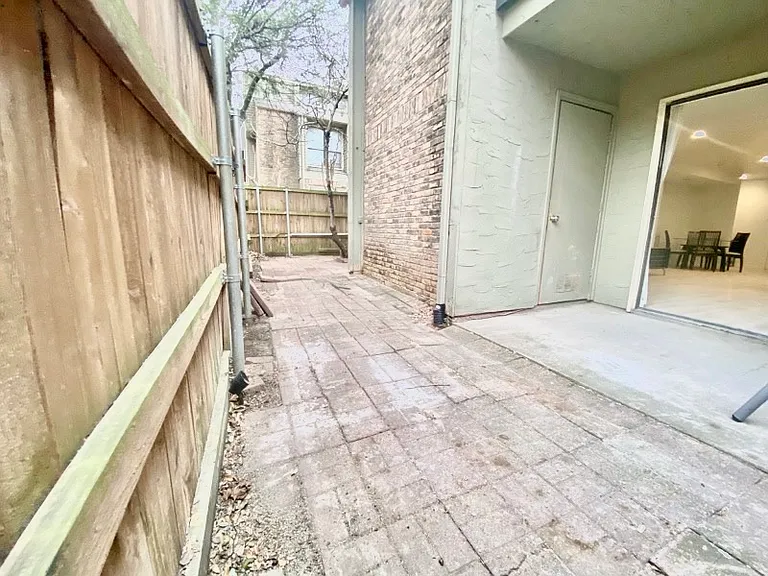 Fenced in private backyard