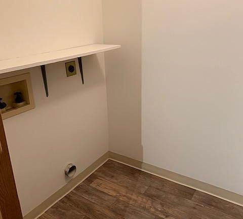 Fits a full size washer/dryer- not provided