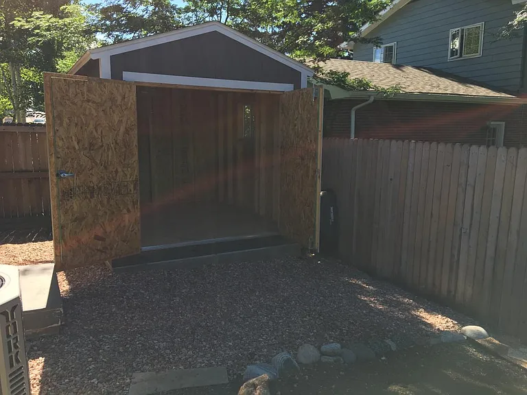 Shed with Doors Open