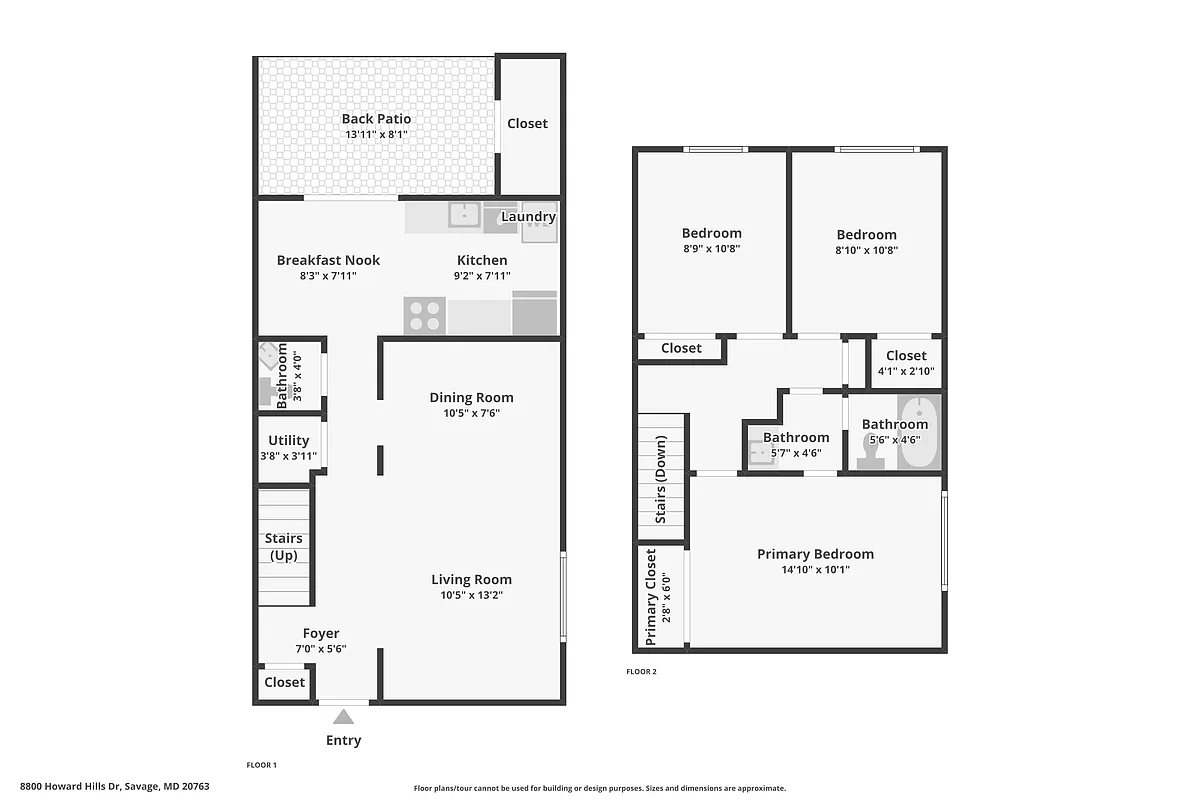 Floor plan 3 Bedroom Townhome