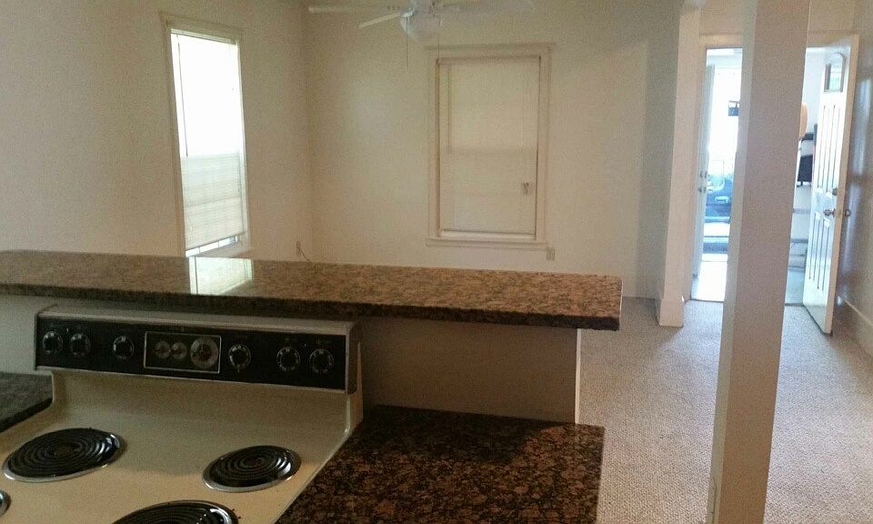 Kitchen into living room