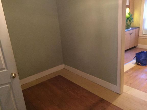 bedroom looking into kitchen