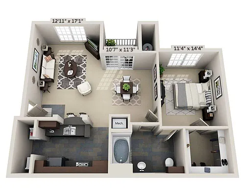 Floor plan Plan Ba (A1C)