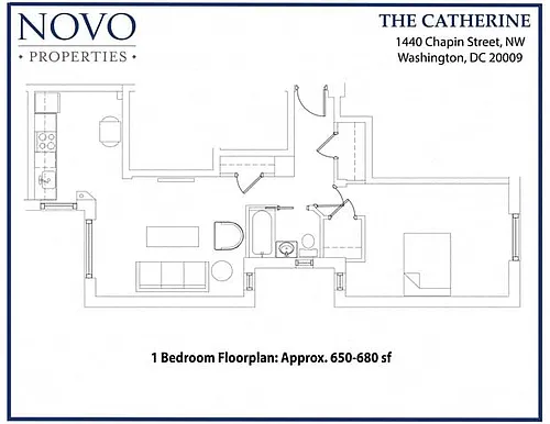 Floor plan ONE BEDROOM