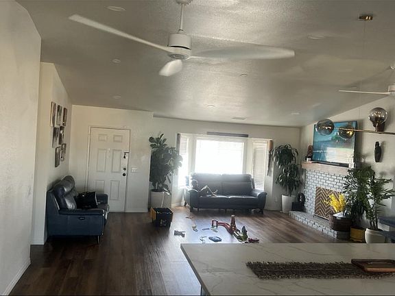 Kitchen open to living room