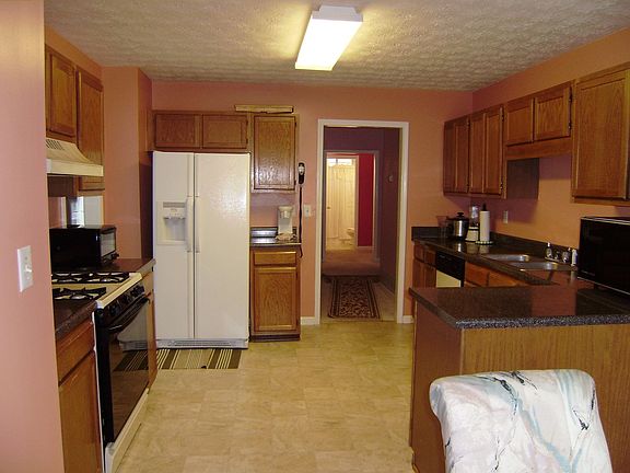 Kitchen view from bay window