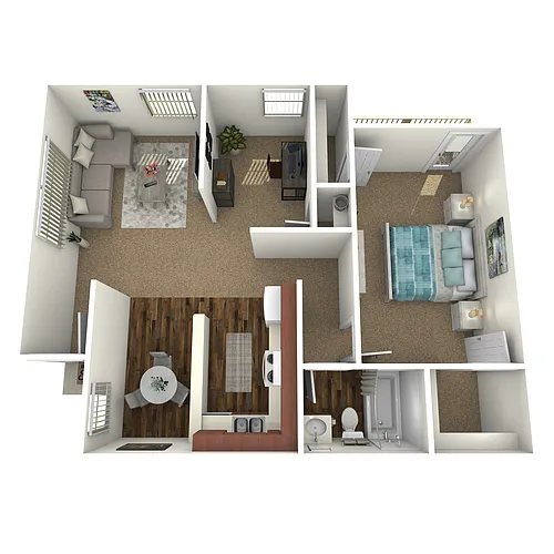 Floor plan 1x1 Den