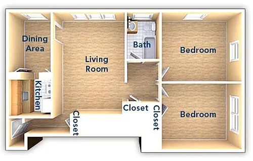 Floor plan 2 Bedroom